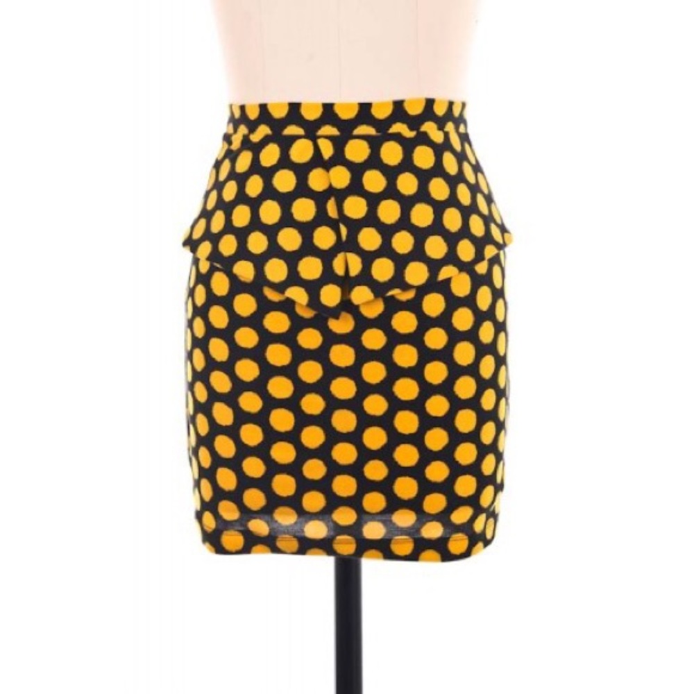 Polka Dot Knit Skirt